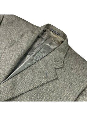 Corneliani Men’s Wool/Silk/Cashmere 3-Button Tweed Blazer Green • Italy • 48L